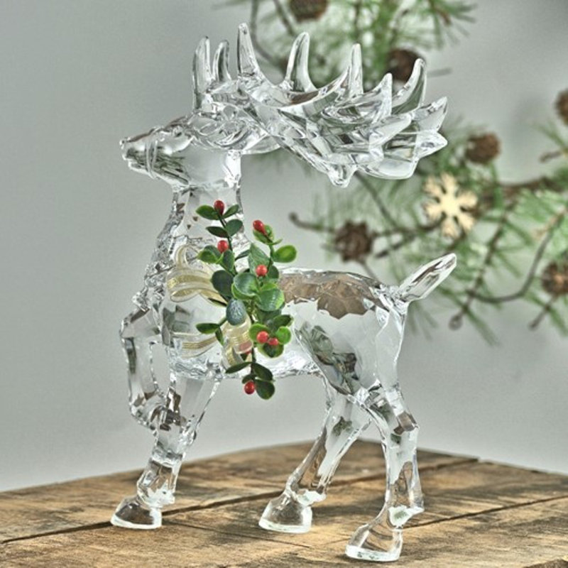 The Holiday Aisle® Acrylic Reindeer with Mistletoe